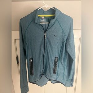 Puma Teal and Yellow Athletic Jacket